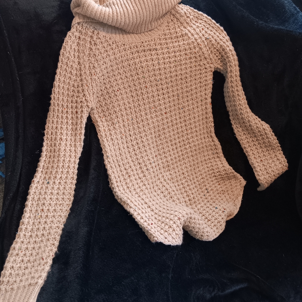 Rue21 Textured Cream Cowl Neck Sweater